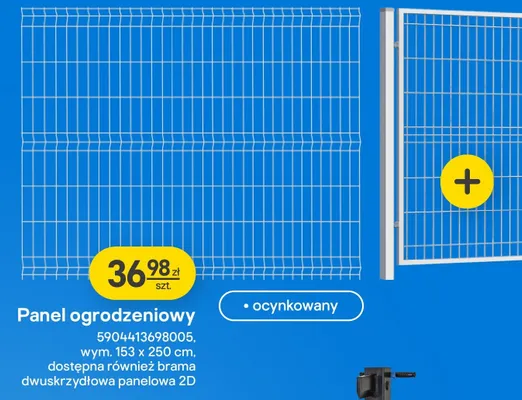 Panel ogrodzeniowy ocynkowany promocja w Castorama