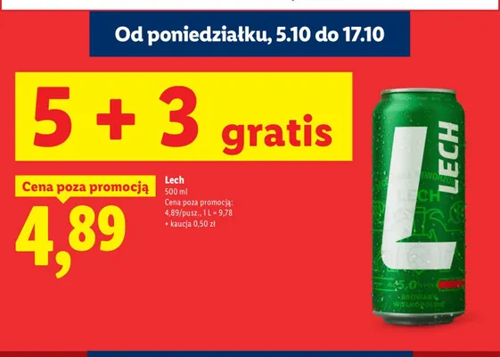 Piwo Lech promocja w Lidl