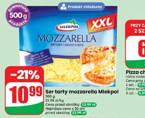 Ser tarty mozzarella Mlekpol promocja w Dino