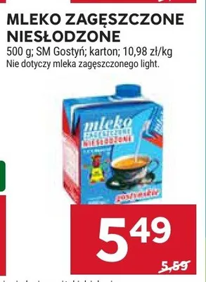 Mleko zagęszczone niesłodzone promocja w Stokrotka
