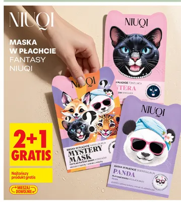 Maska w płachcie nawilżająca Mystery Mask Niuqi promocja w Biedronka