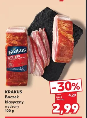 Boczek klasyczny wędzony Krakus promocja w Kaufland
