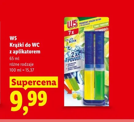 Krążki do WC z aplikatorem W5 promocja w Lidl