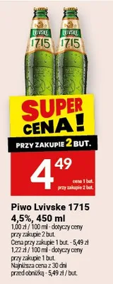 Piwo Lwiskie 1715 promocja w Twój Market