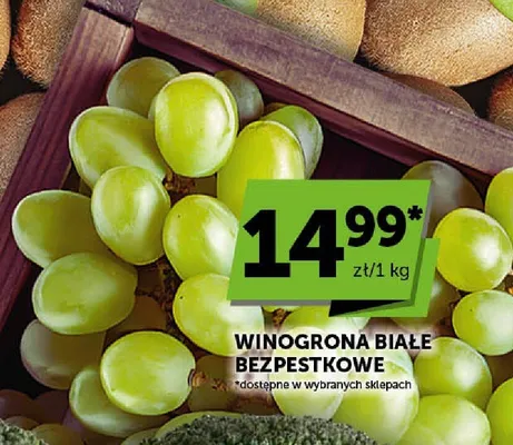Winogrona białe bezpestkowe promocja w Groszek