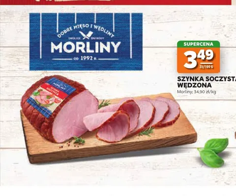 Szynka soczysta wędzona Morliny promocja w Stokrotka