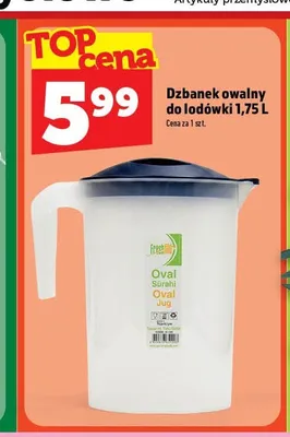 Dzbanek owalny do lodówki Freshlife 1,75 l promocja w TOPAZ