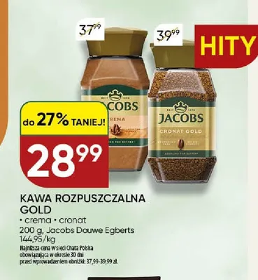 Kawa rozpuszczalna Gold Crema Cobs promocja w Chata Polska