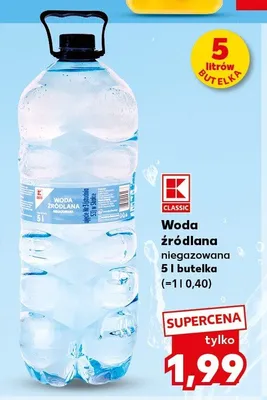 Woda źródlana niegazowana Classic promocja w Kaufland