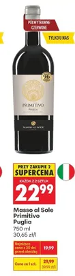 Wino Masso al Sole Primitivo Puglia promocja w Biedronka