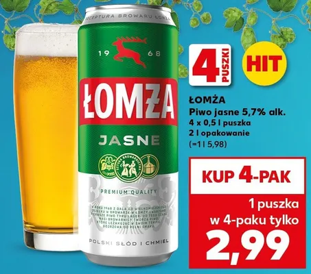 Piwo jasne promocja w Kaufland