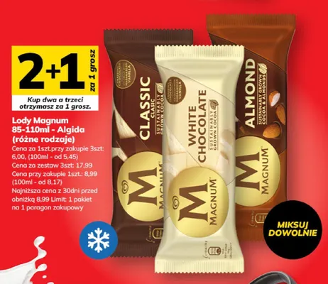 Lody Magnum White Chocolate Algida promocja w Hitpol