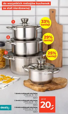 Garnek ze szklaną pokrywką Matteo Ø18 cm 2,6 l promocja w Dealz