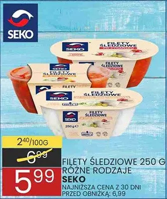 Filety śledziowe 250g różne rodzaje promocja w Wafelek