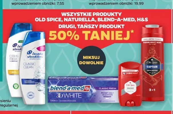 Produkty Old Spice, Naturella, Blend-a-med, H&S promocja w Netto