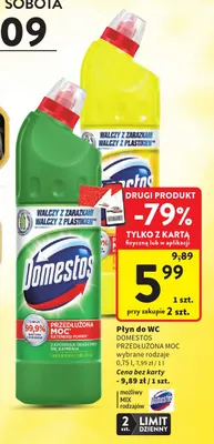 Płyn do WC Domestos Przedłużona Moc promocja w Intermarche