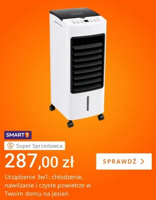 Urządzenie 3w1 chłodzenie nawilżanie i czyste powietrze ADM promocja w Allegro