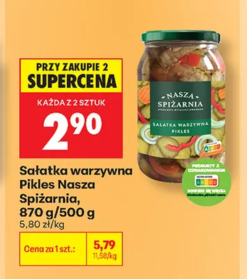 Sałatka warzywna Pikles Nasza Spiżarnia promocja w Biedronka