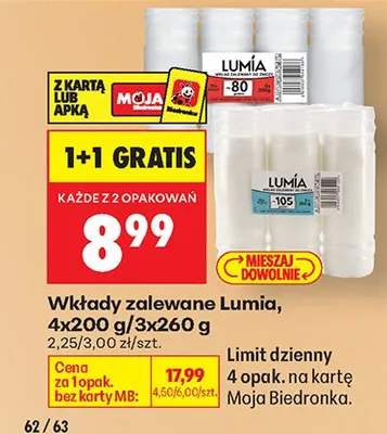 Wkłady zalewane promocja w Biedronka