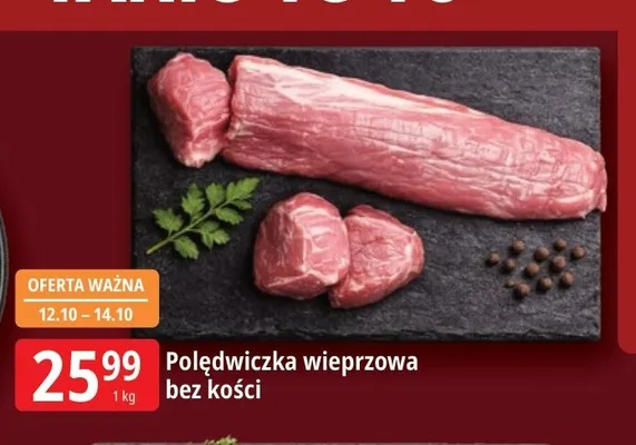 Polędwiczka wieprzowa bez kości promocja w Leclerc