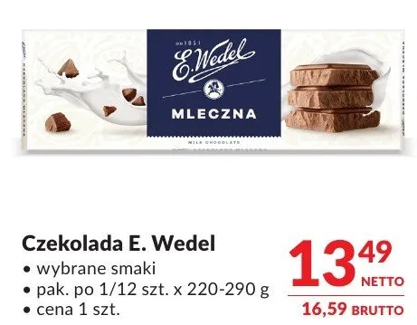 Czekolada E. Wedel promocja w Makro