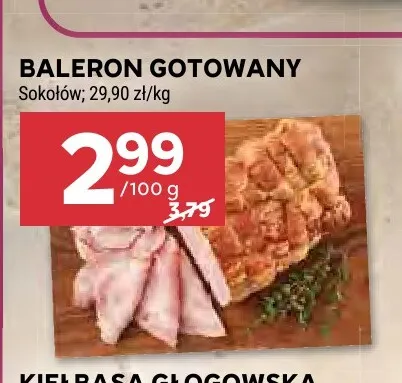 Baleron gotowany Sokołów promocja w Stokrotka