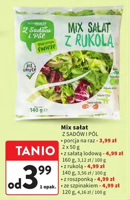 Mix sałat z rukolą promocja w Intermarche