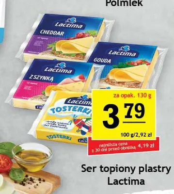 Ser topiony plastry Cheddar Lactima promocja w Gram Market