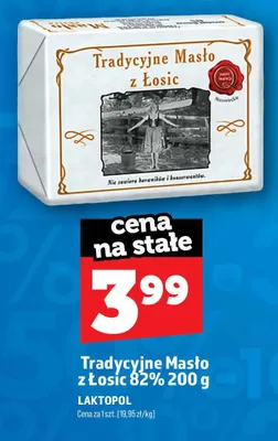 Tradycyjne Masło z Łosic Laktopol 82% promocja w TOPAZ