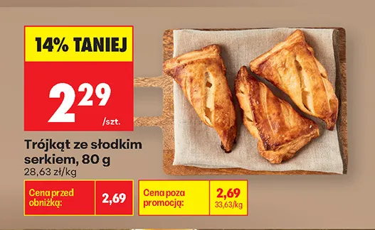 Trójkąt ze słodkim serkiem promocja w Biedronka