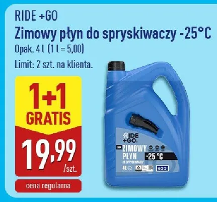 Zimowy płyn do spryskiwaczy -25°C 1+1 GRATIS promocja w Aldi