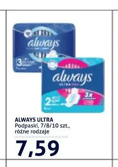 Podpaski Always Ultra promocja w Blue Stop