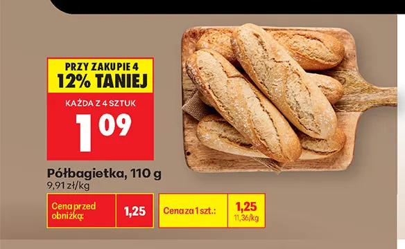Półbagietka promocja w Biedronka