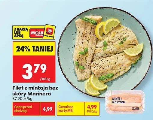 Filet z mintaja bez skóry Marinero promocja w Biedronka