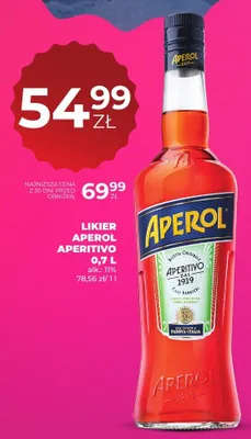 Likier Aperol Aperitivo promocja w Duży Ben