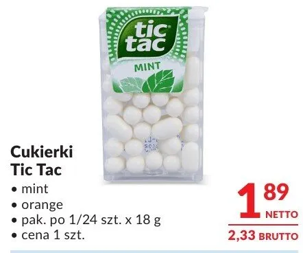 Cukierki Tic Tac mint orange promocja w Makro