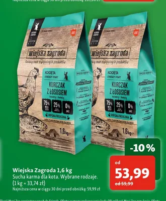Sucha karma dla kota Wiejska Zagroda Kocięta Zdrowy Start Kurczak z Łososiem promocja w MAXI ZOO