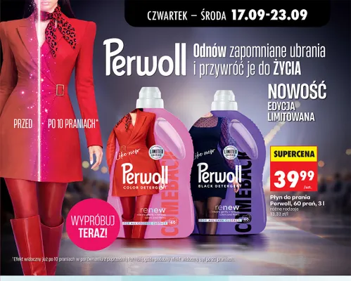 Płyn do prania Perwoll Black Detergent 60 prań promocja w Biedronka