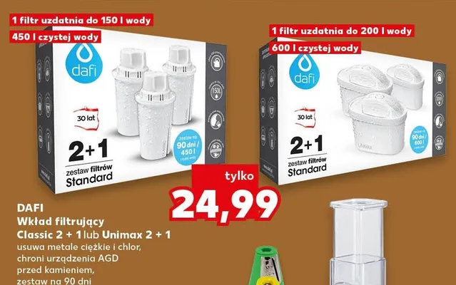Wkład filtrujący Classic 2+1 lub Unimax 2+1 promocja w Kaufland