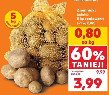 Ziemniaki jadalne 5 kg promocja w Kaufland