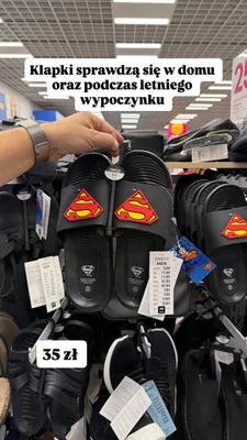 Klapki męskie Pepco Superman promocja w Pepco