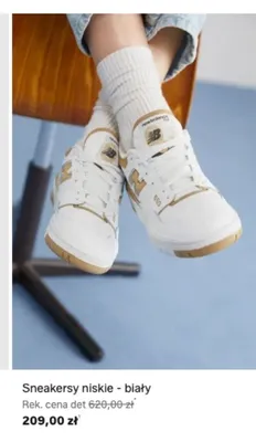 Sneakersy niskie New Balance biały promocja w Lounge by Zalando
