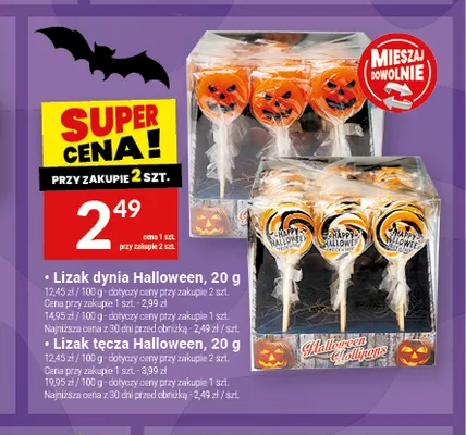 Lizak dynia Halloween promocja w Twój Market