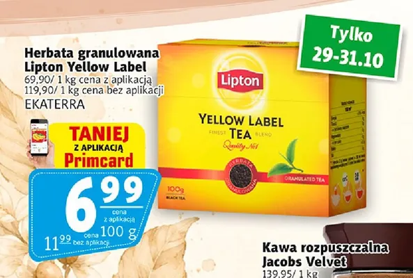 Herbata granulowana Lipton Yellow Label promocja w Prim Market