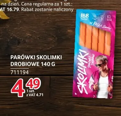 Parówki Skolimki drobiowe promocja w Selgros