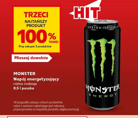 Napój energetyzujący Monster promocja w Kaufland