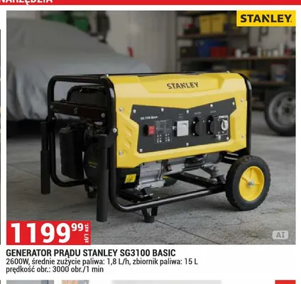 Generator prądu Stanley SG3100 Basic promocja w Merkury Market