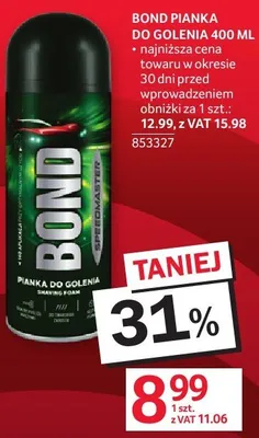 Pianka do golenia Bond Speedmaster promocja w Selgros