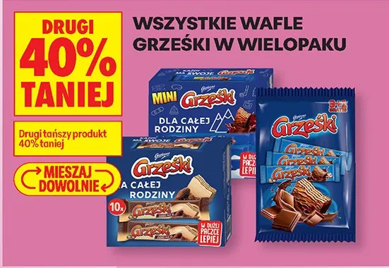 Wafle Grześki w wielopaku promocja w Biedronka