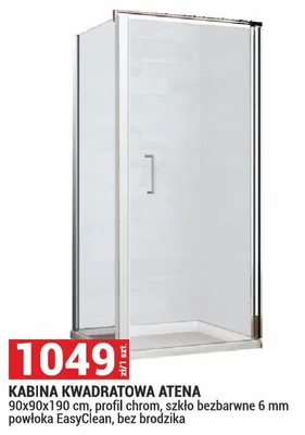 Kabina prysznicowa kwadratowa Atena promocja w Merkury Market